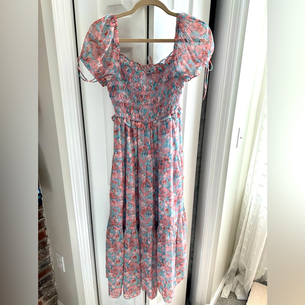 En Saison Floral Midi Dress Size Small